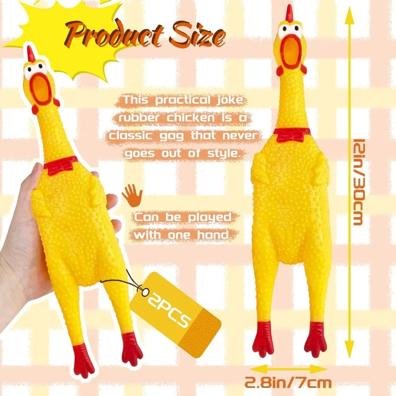 Screaming Chicken Squeaky Dog Toys