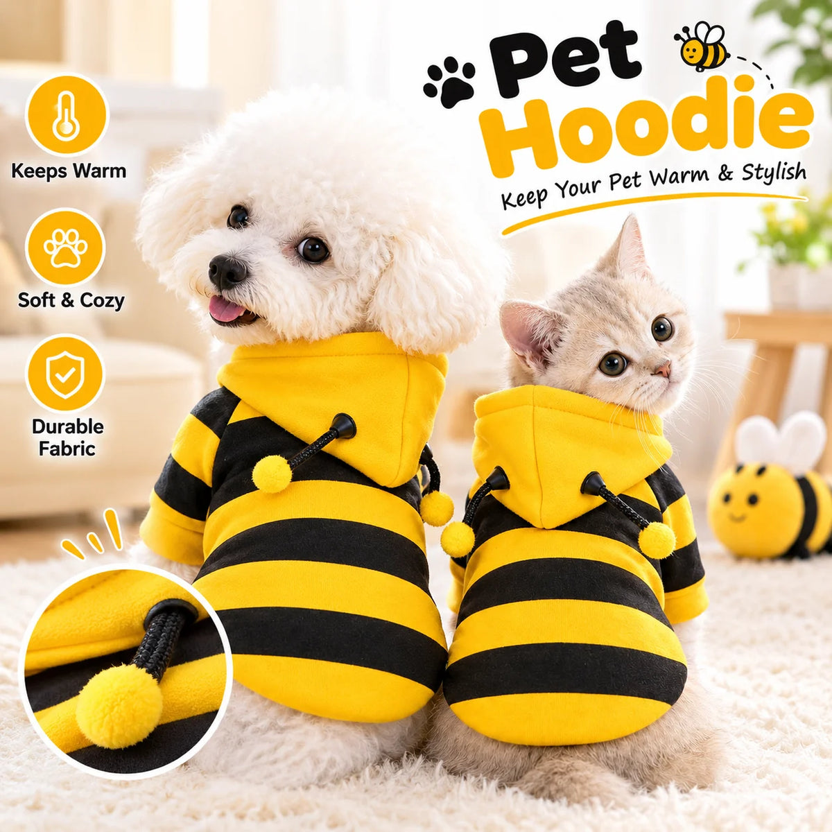 Bumblebee Pet Hoodie