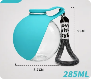 Portable Pet Water Bottle with Fold-Out Bowl