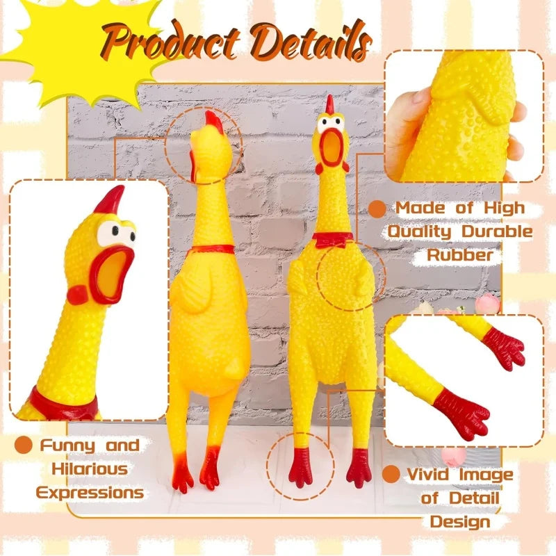 Screaming Chicken Squeaky Dog Toys