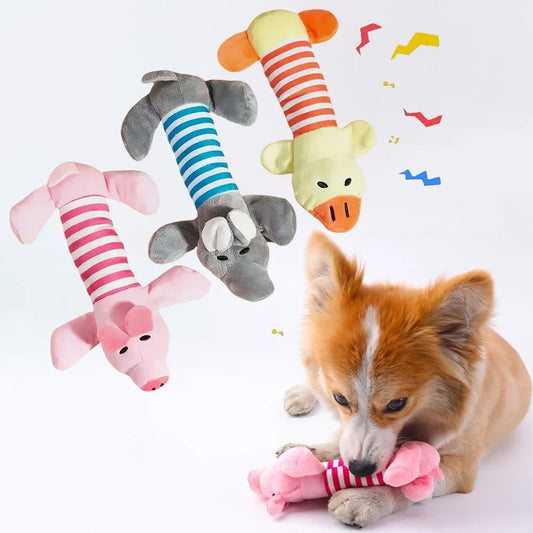 Plush Animal Squeaky Dog Toy