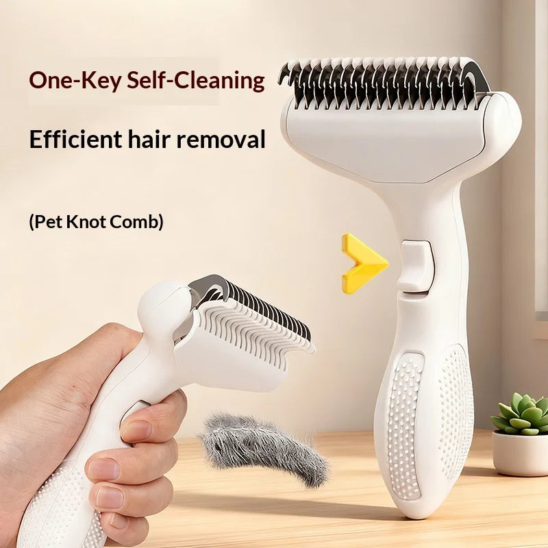 Self-Cleaning Pet Deshedding Comb