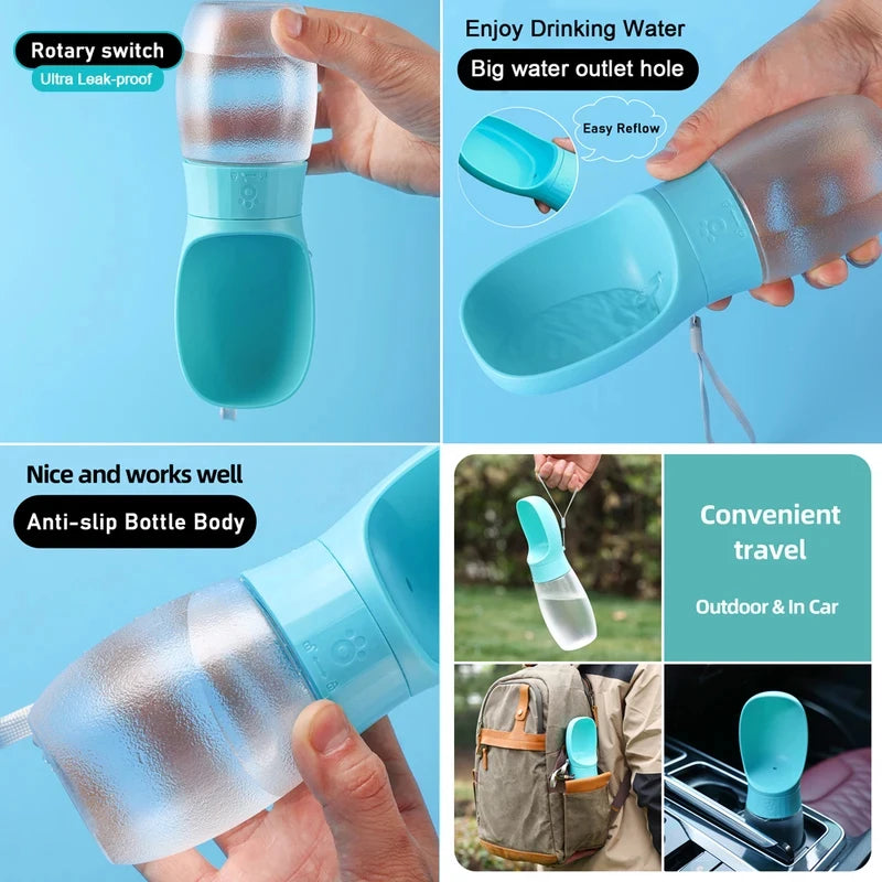 Portable Pet Water Bottle · Tandem 300 & 500 ml