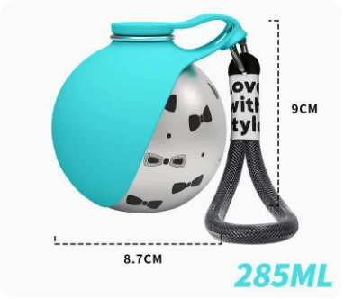 Portable Pet Water Bottle with Fold-Out Bowl